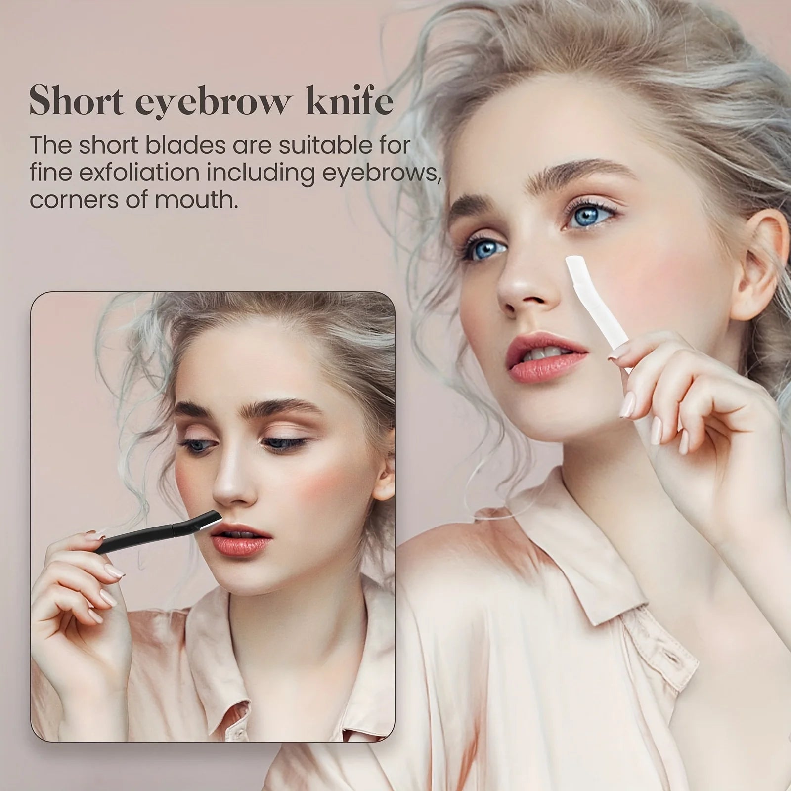 Stainless Steel Eyebrow Trimmer with Comb