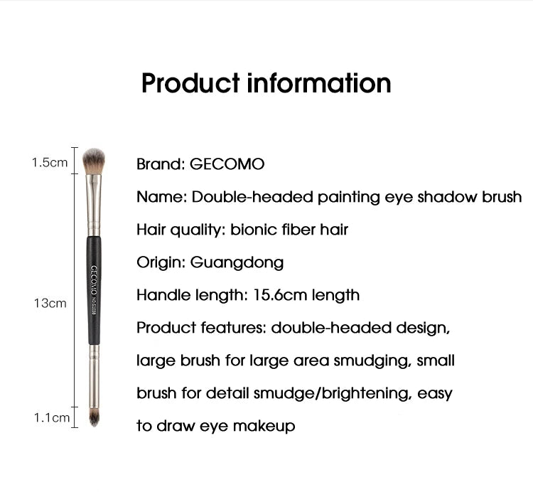 Double-Headed Eyeshadow Brush for Makeup Beginners